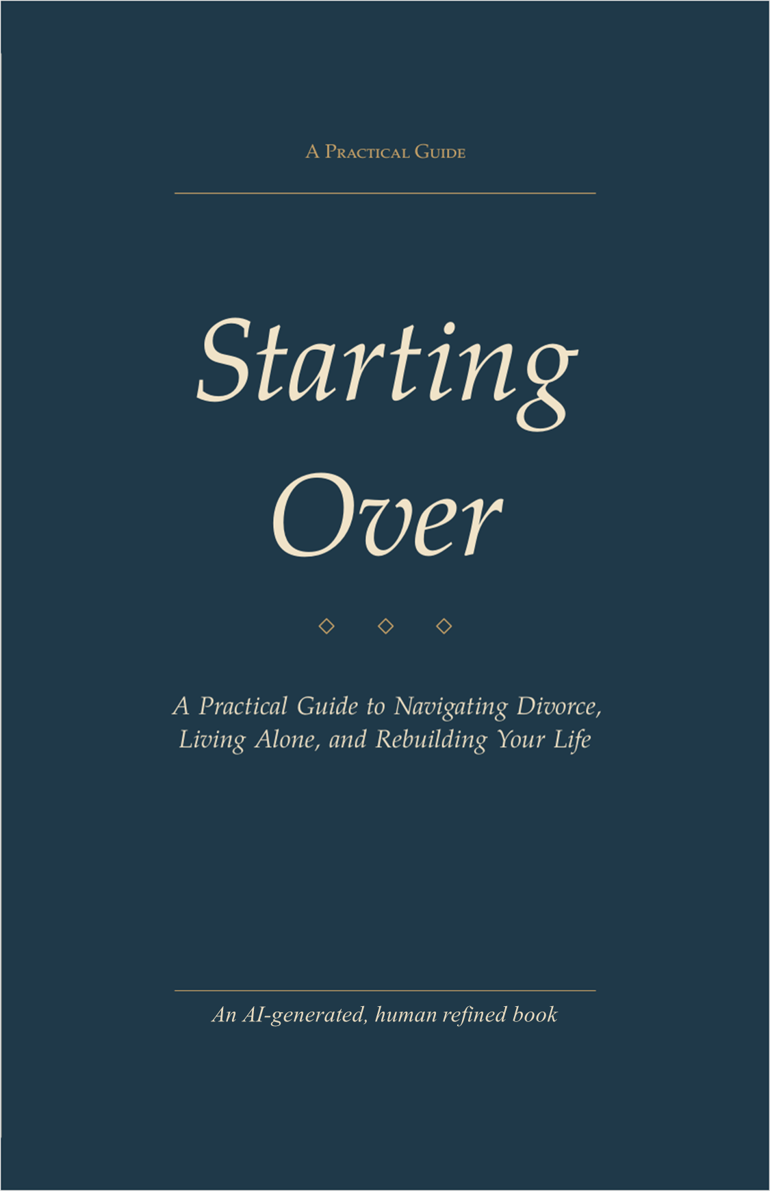 Starting Over... A Practical Guide to Navigating Divorce, Living Alone, and Rebuilding Your Life